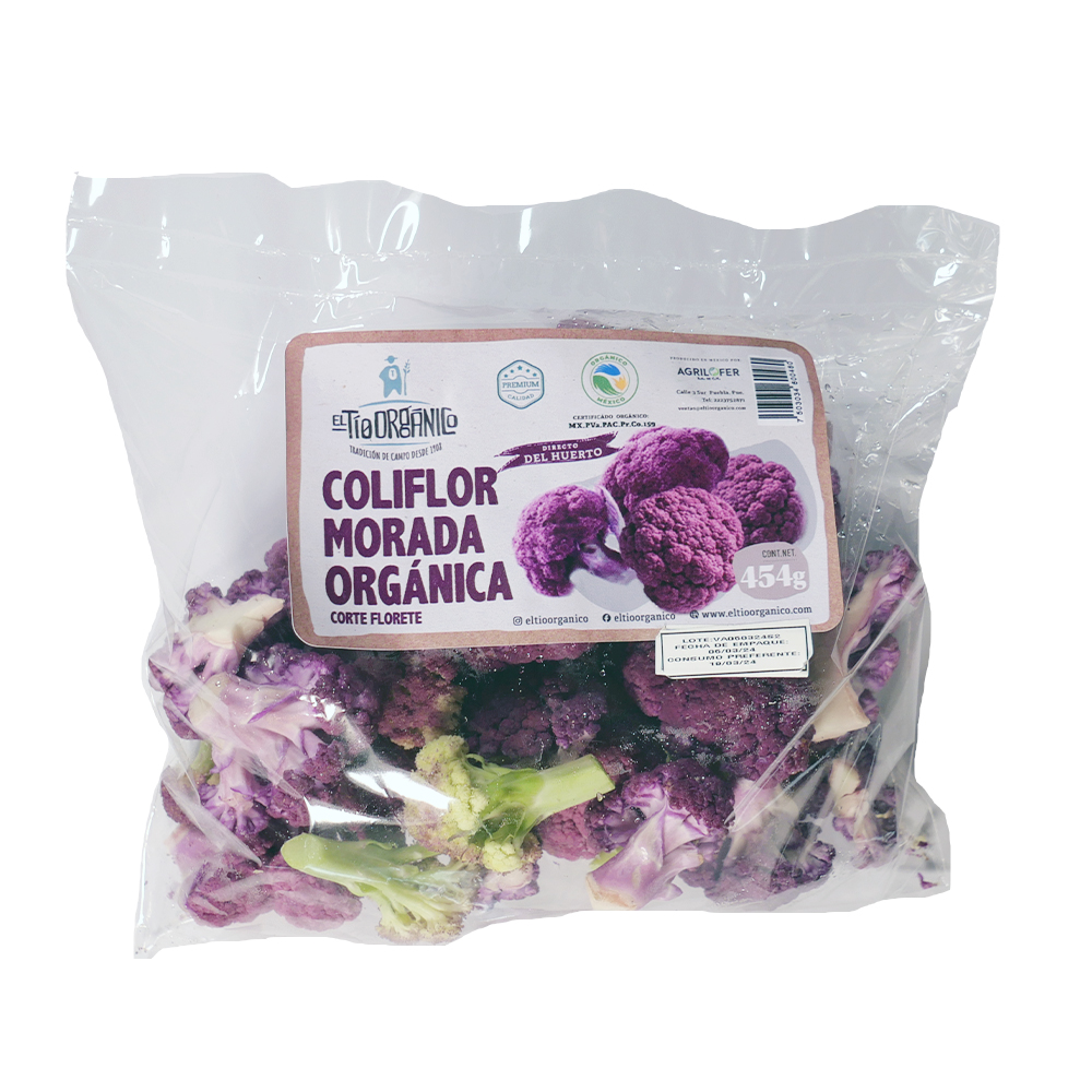 Coliflor Morada bolsa 454 gr